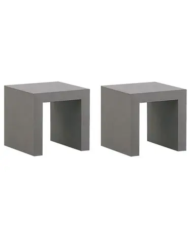 Conjunto de 2 sillas de jardín TARANTO Cemento Gris - Jardín y balcón