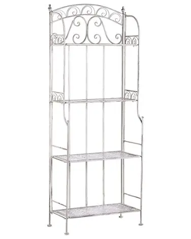 Shelving Unit PADUA Metal 156 cm 61 cm White - Garden & Balcony