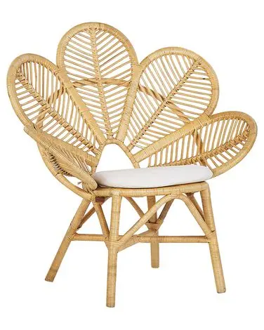 Silla pavo real FLORENTINE Ratán Natural - Jardín y balcón