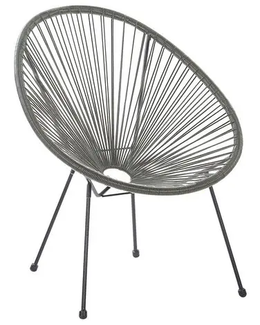 Garden Chair ACAPULCO II PE Rattan Dark Grey - Garden & Balcony