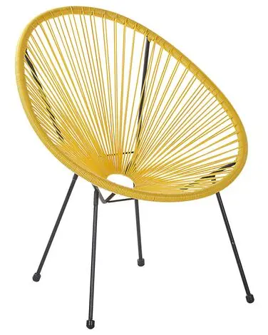 Silla de jardín ACAPULCO II Ratán sintético Amarillo - Jardín y balcón