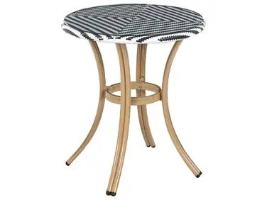 Bistro Table RIFREDDO 70 cm 70 cm Tempered Glass Black - Garden & Balcony