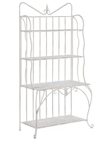 Shelving Unit PAVONA Metal 170 cm 94 cm Light Beige - Garden & Balcony