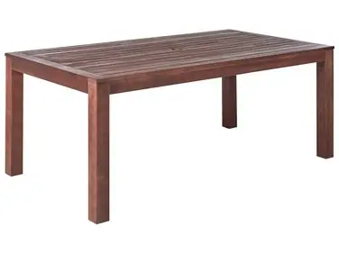 Mesa de jardín TUSCANIA 180 cm 100 cm Madera de eucalipto Marrón oscuro - Jardín y balcón