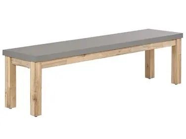 Garden Bench OSTUNI 160 cm Concrete Grey - Garden & Balcony