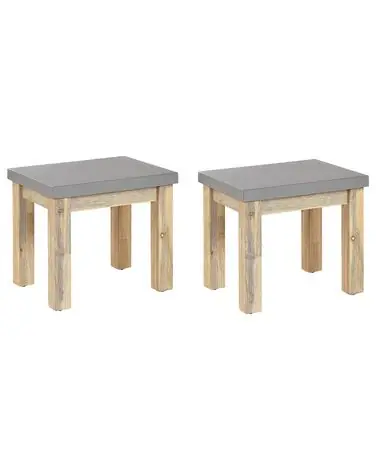 Set of 2 Garden Chairs OSTUNI Concrete Grey - Garden & Balcony