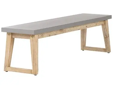 Banco de jardín ORIA 160 cm Cemento Gris - Jardín y balcón