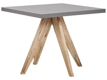 Mesa de jardín OLBIA 90 cm 90 cm Cemento Gris - Jardín y balcón