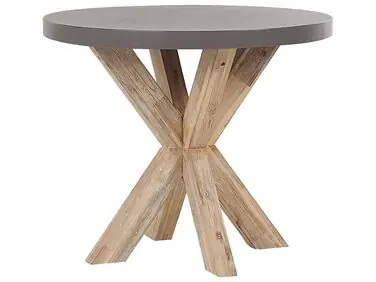 Mesa de jardín OLBIA 90 cm 90 cm Cemento Gris - Jardín y balcón