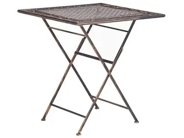 Bistro Table BORMIO 70 cm 70 cm Metal Black - Garden & Balcony