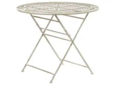 Bistro Table BIVIO 90 cm 90 cm Metal Off-White