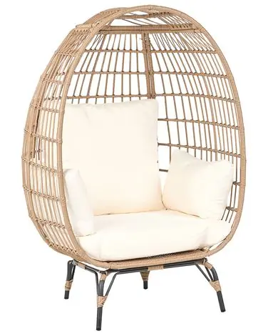 Garden Chair VEROLI PE Rattan Beige - Garden & Balcony