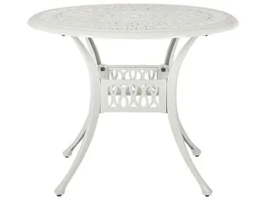 Bistro Table ANCONA 90 cm 90 cm Metal Off-White