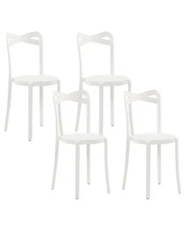 Set of 4 Garden Chairs CAMOGLI White - Dining Room