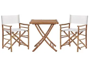 Bistro Set Folding MOLISE Bamboo Brown - Garden & Balcony