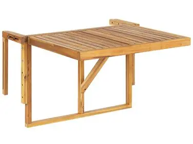 Balcony Table UDINE 70 cm 69 cm Acacia Wood Brown - Garden & Balcony