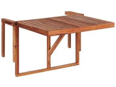 Balcony Table UDINE 70 cm 69 cm Acacia Wood Brown - Garden & Balcony