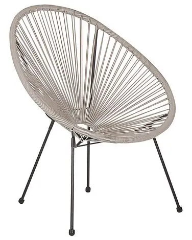 Silla de jardín ACAPULCO II Ratán sintético Gris claro - Jardín y balcón