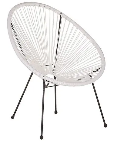 Garden Chair ACAPULCO II PE Rattan White - Garden & Balcony
