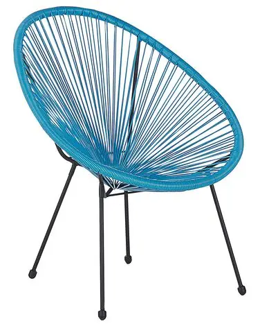 Garden Chair ACAPULCO II PE Rattan Blue - Garden & Balcony