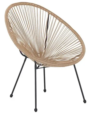 Silla de jardín ACAPULCO II Ratán sintético Natural - Jardín y balcón