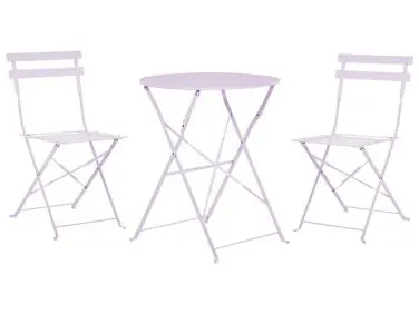 Bistro Set Folding FIORI Metal Violet - Garden & Balcony