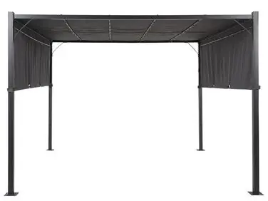 Cenador LED PARGA Metal 310 cm 310 cm Gris oscuro - Jardín y balcón