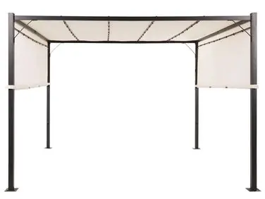 Cenador LED PARGA Metal 310 cm 310 cm Beige - Jardín y balcón
