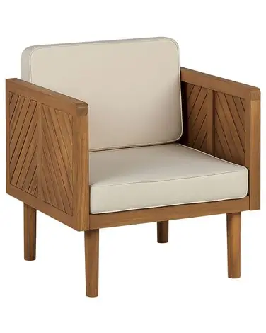 Sillón de jardín BARATTI Madera de acacia Marrón - Jardín y balcón