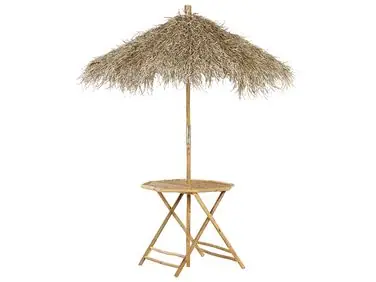 Bistro Table MOLISE 85 cm 85 cm Bamboo Light Brown - Garden & Balcony