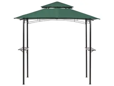 Cenador NARO Metal 240 cm 148 cm Verde oscuro - Jardín y balcón
