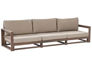 Sofá de jardín 3 plazas TIMOR modular Madera de acacia certificada Marrón oscuro - Jardín y balcón