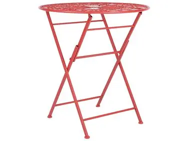 Bistro Table SCARIO 70 cm 70 cm Metal Red - Garden & Balcony