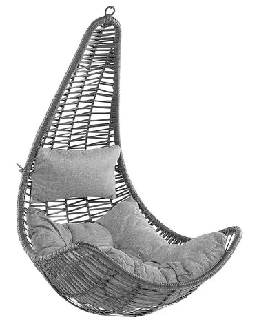 Sillón colgante ATRI II Ratán sintético Negro - Sala de estar