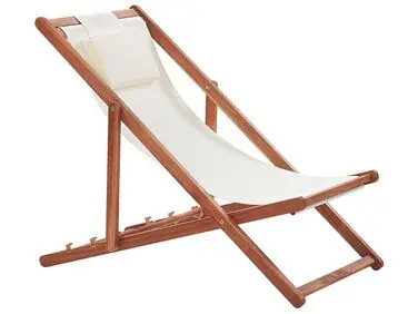 Folding Deck Chair AVELLINO with Replacement Fabrics Acacia Wood Dark Brown - Garden & Balcony