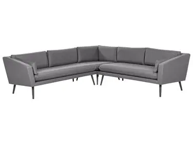 Garden Corner Sofa 5 Seater LORETELLO Grey - Garden & Balcony