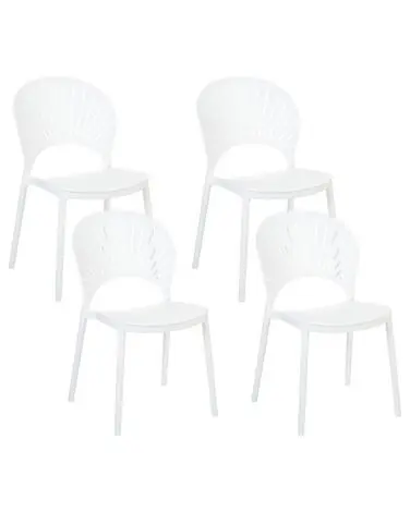 Conjunto de 4 sillas de jardín OSTIA Blanco - Comedor
