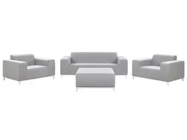 Conjunto de jardín con mesa 5 plazas ROVIGO Gris claro - Jardín y balcón