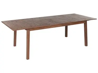 Extending Garden Dining Table CESANA 180/240 cm 100 cm Acacia Wood Dark Brown - Garden & Balcony