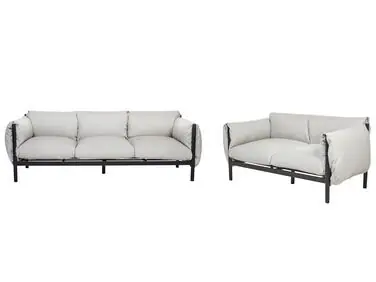 Conjunto de jardín 5 plazas ESPERIA Gris Metal - Jardín y balcón