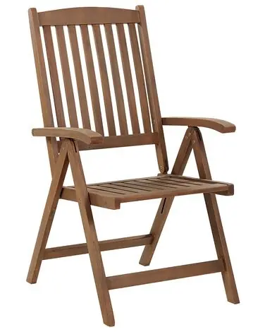 Garden Chair AMANTEA Acacia Wood Dark Brown - Garden & Balcony