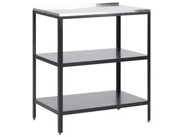 Isla de cocina exterior VILAMA Negro Metal - Jardín y balcón