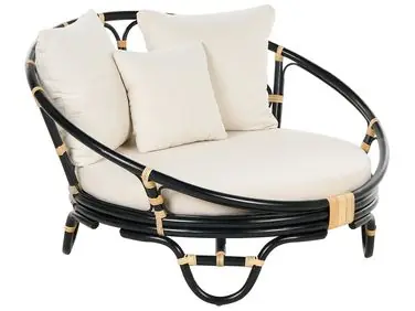 Cama de exterior ROSSANO Ratán Negro - Jardín y balcón