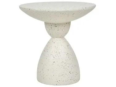 Mesa auxiliar CAFFI 50 cm 50 cm Terrazo blanco - Jardín y balcón