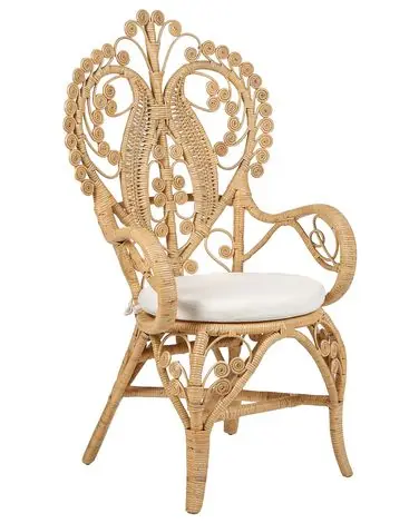 Silla pavo real CARRARA Ratán Natural - Jardín y balcón