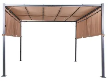 Cenador LED PARGA Metal 310 cm 310 cm Marrón - Jardín y balcón