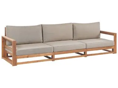 Sofá de jardín 3 plazas TIMOR modular Madera de acacia certificada Marrón claro - Jardín y balcón