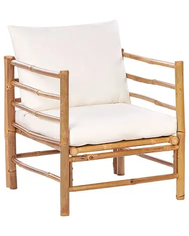 Garden Armchair CERRETO Bamboo Off-White