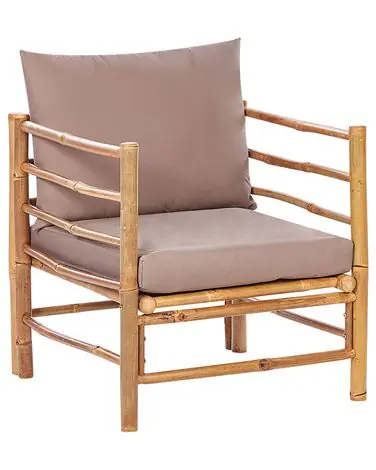Garden Armchair CERRETO Bamboo Taupe - Garden & Balcony