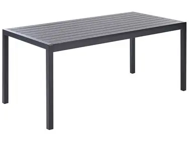 Mesa de jardín VERNIO 180 cm 90 cm Metal Negro - Jardín y balcón